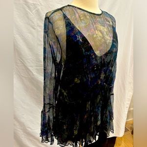 IRO silk ruffle layered blouse FR40/US8